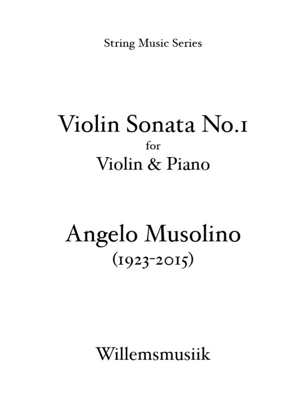Angelo Musolino - Sonata No. 1