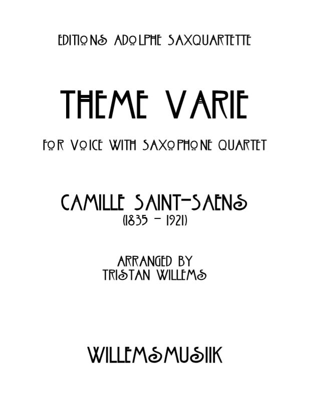 Saint-Saëns/Willems - Theme Varié