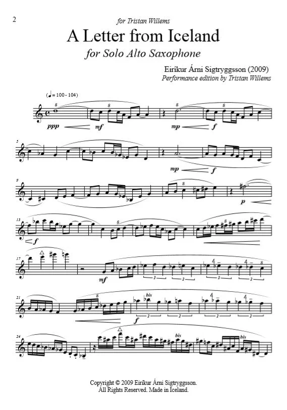 Sigtryggsson - A Letter from Iceland