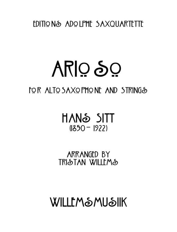 Sitt/Willems - Arioso, Opus 88