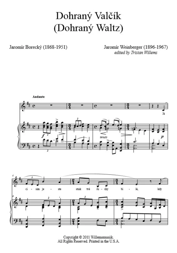 Jaromir Weinberger - Dohrany Valčík