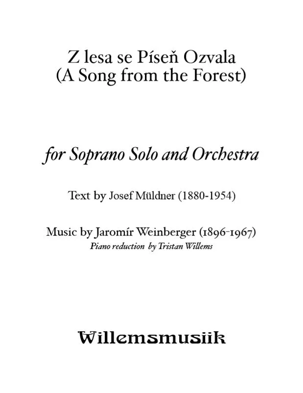 Weinberger - Z lesa se Píseň Ozvala (A Song from the Forest), Piano Reduction