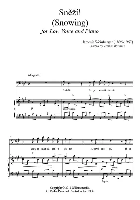 Weinberger, Jaromir - Sněží! (Snowing)