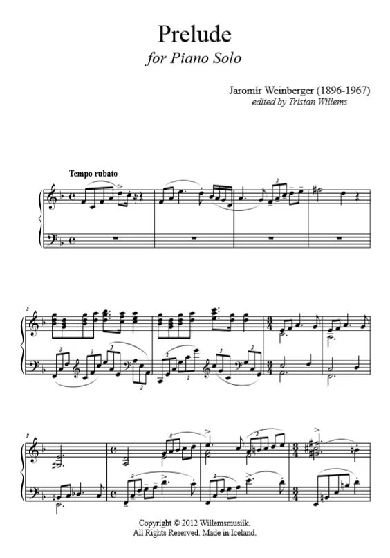 Weinberger, Jaromir - Prelude