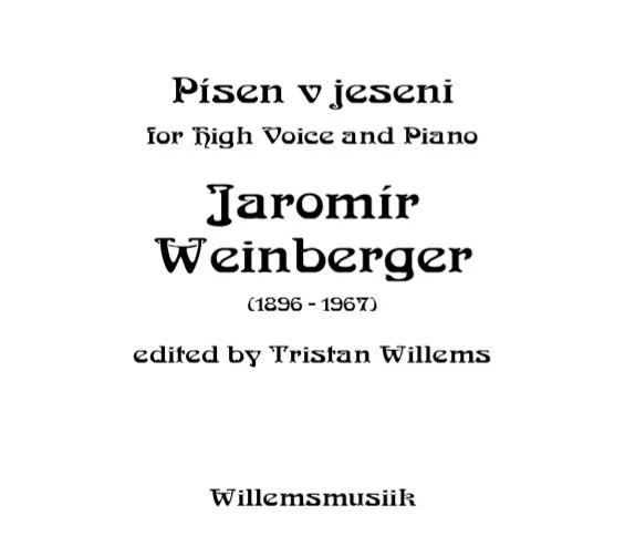 Weinberger, Jaromir - Písen v jeseni