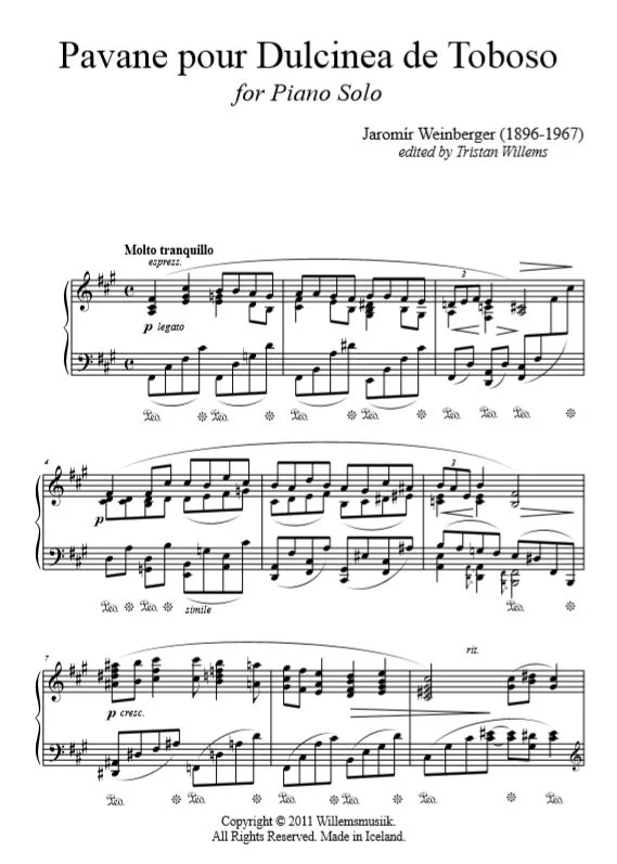 Weinberger, Jaromir - Pavane pour Dulcinea de Toboso