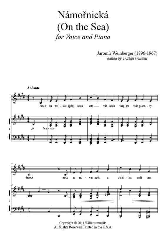 Jaromir Weinberger  - Námořnická (On the Sea)