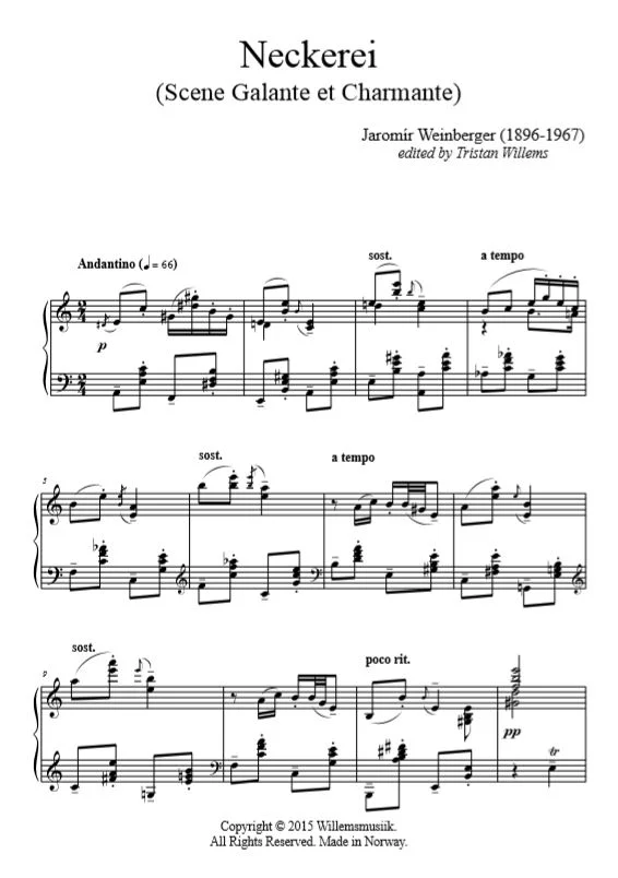 Weinberger, Jaromir - Neckerei (Scene Galante et Charmante) (PR)