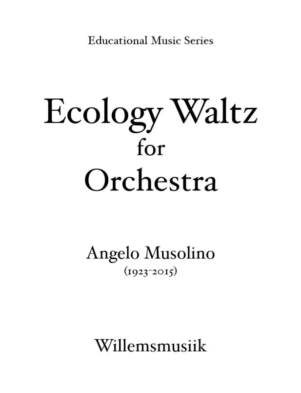 Angelo Musolino - Ecology Waltz
