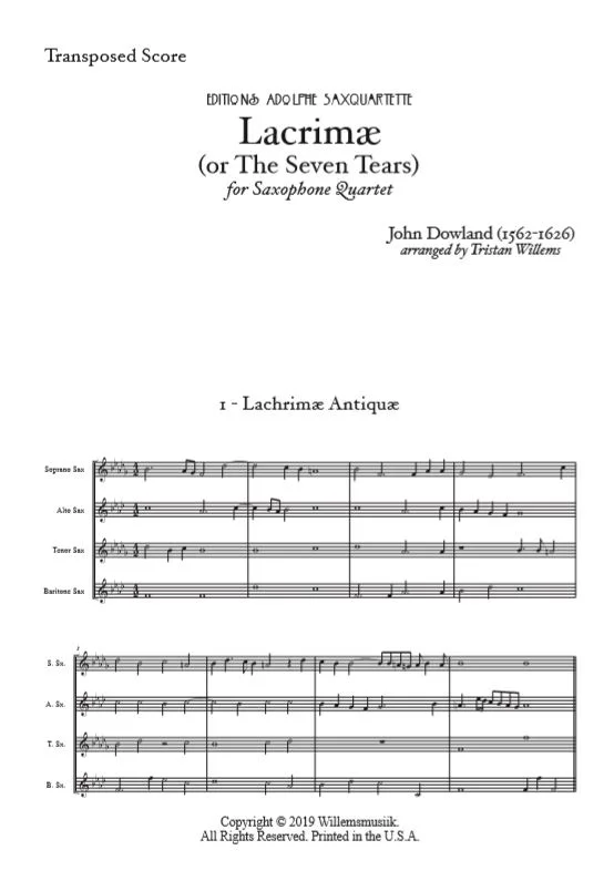 Dowland, John - Lachrimæ