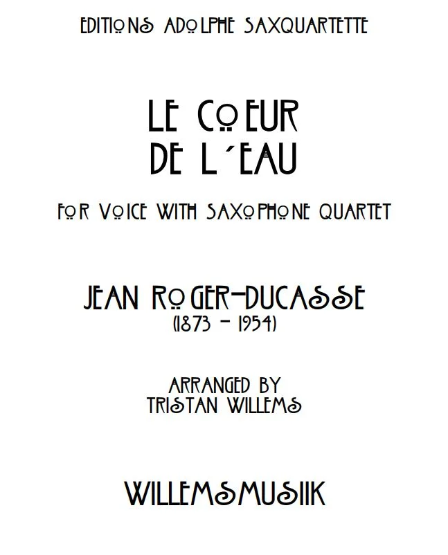 Roger-Ducasse - Le Coeur de L'Eau