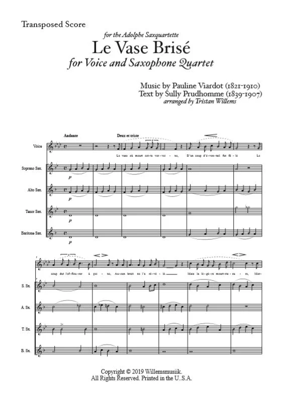 Viardot/Willems - Le Vase Brisé