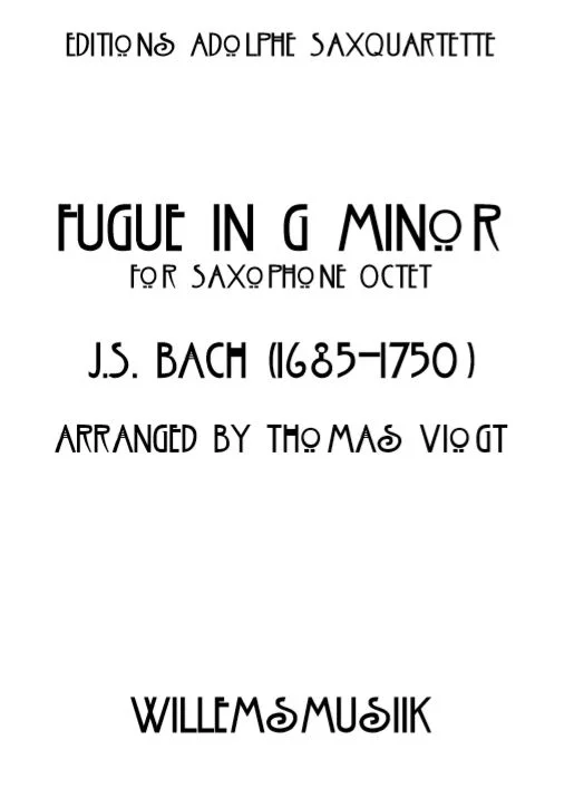 Bach, J.S./Voigt - Fugue in g minor