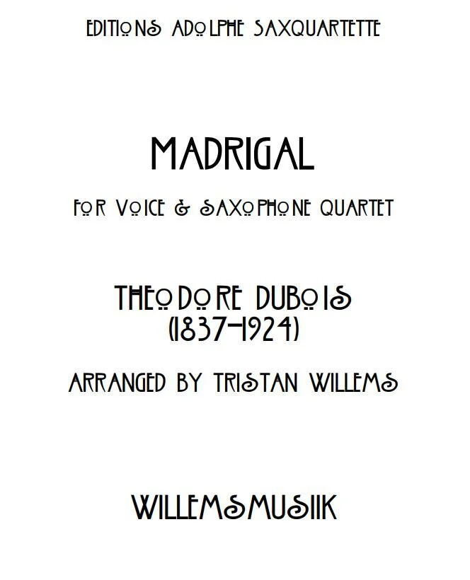 Théodore Dubois - Madrigal