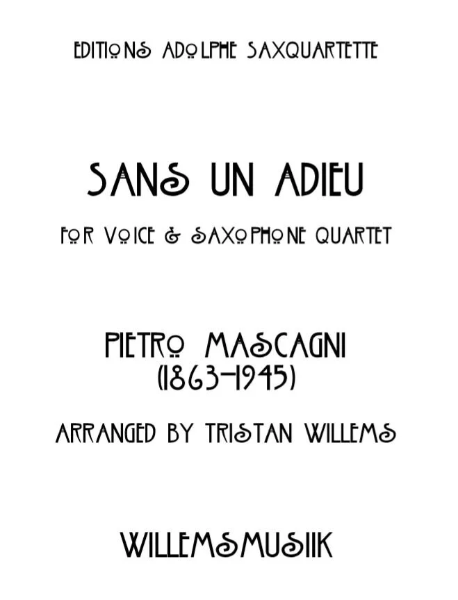 Pietro Mascagni - Sans Un Adieu!