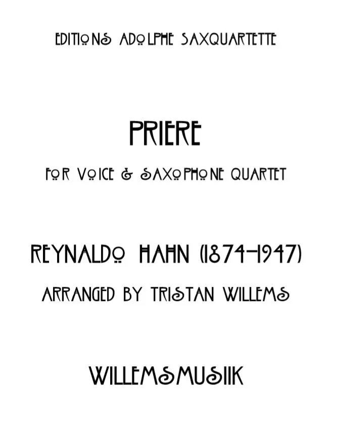 Reynaldo Hahn - Priere