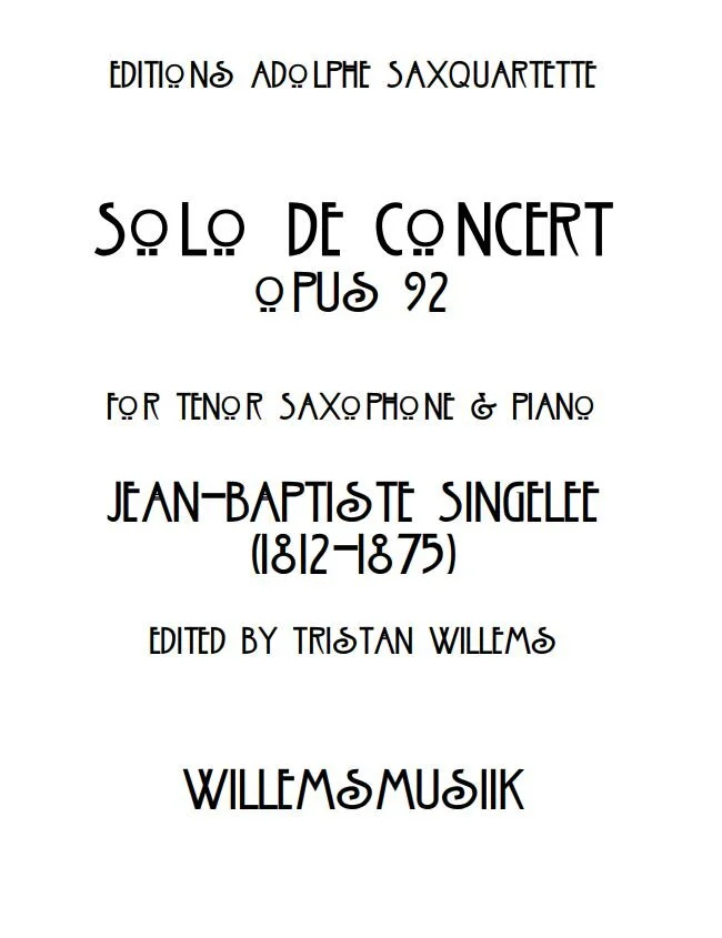 Jean-Baptiste Singelée - Solo de Concert, Opus 96