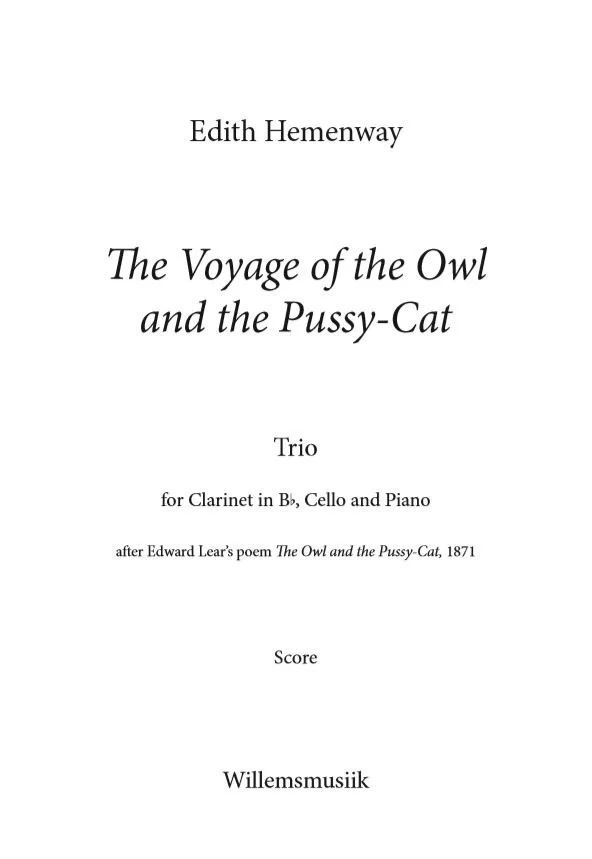 Edith Hemenway - The Voyage of the Owl and the Pussycat (CL Version)