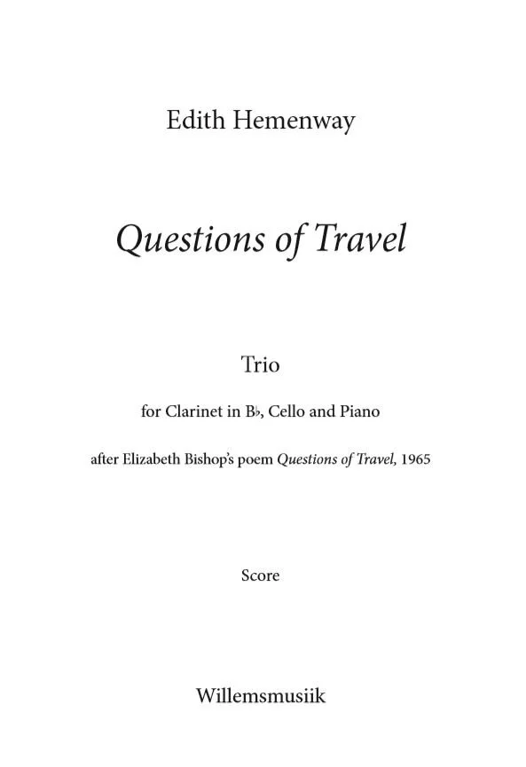 Edith Hemenway - Question of Travel (CL Version)