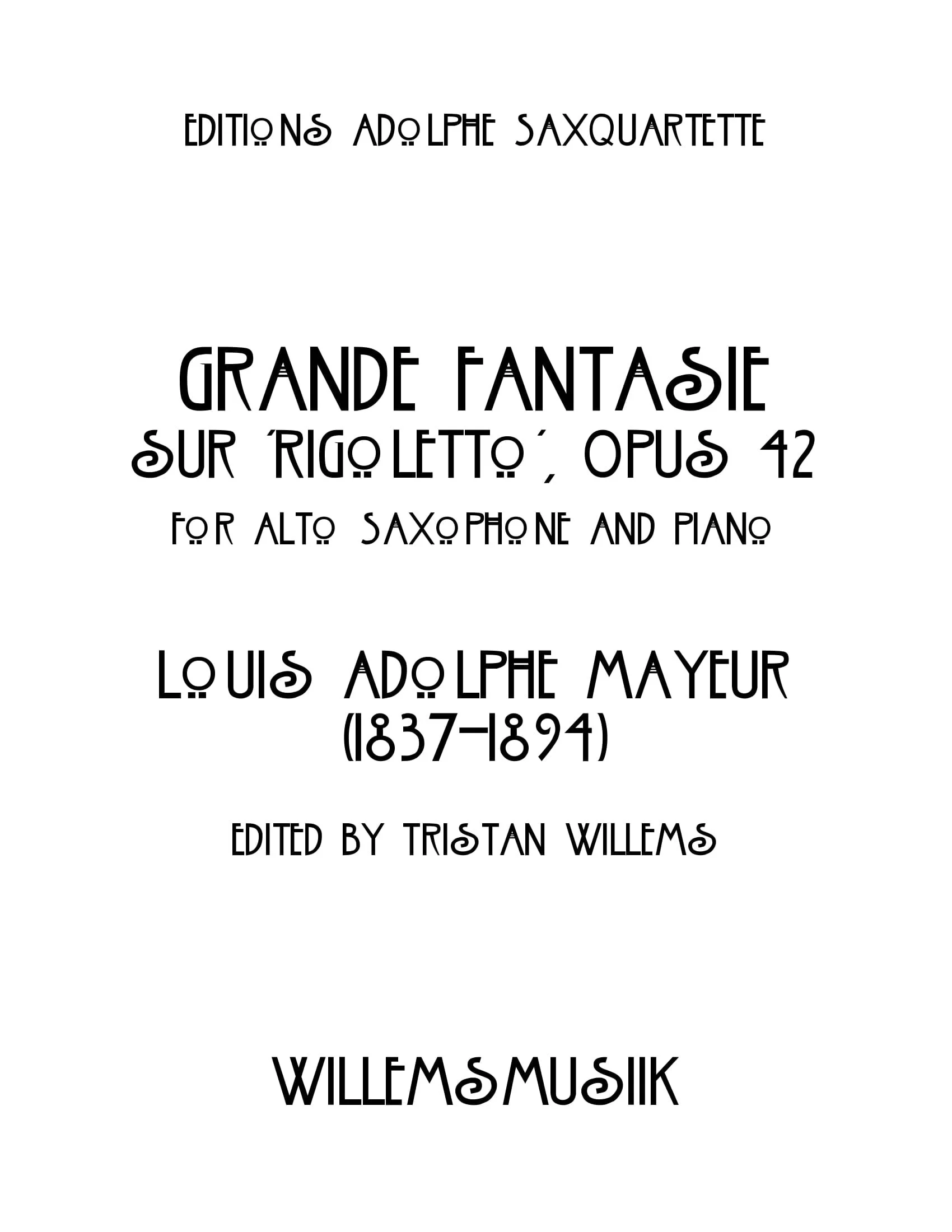 Louis Adolphe Mayeur - Grande Fantasie sur 'Rigoletto'