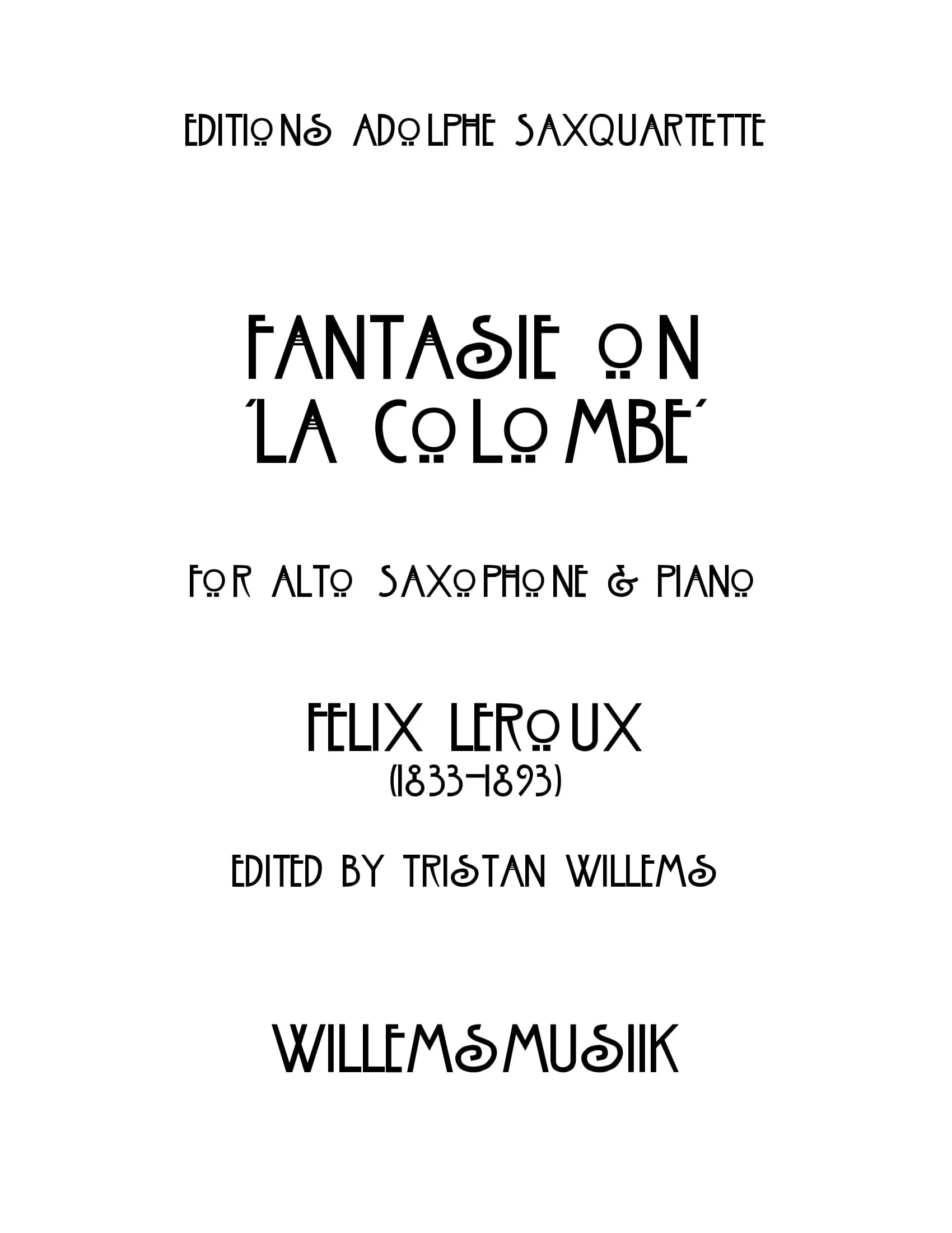 Félix Léroux - Fantasie on Gounod's 'La Colombe'