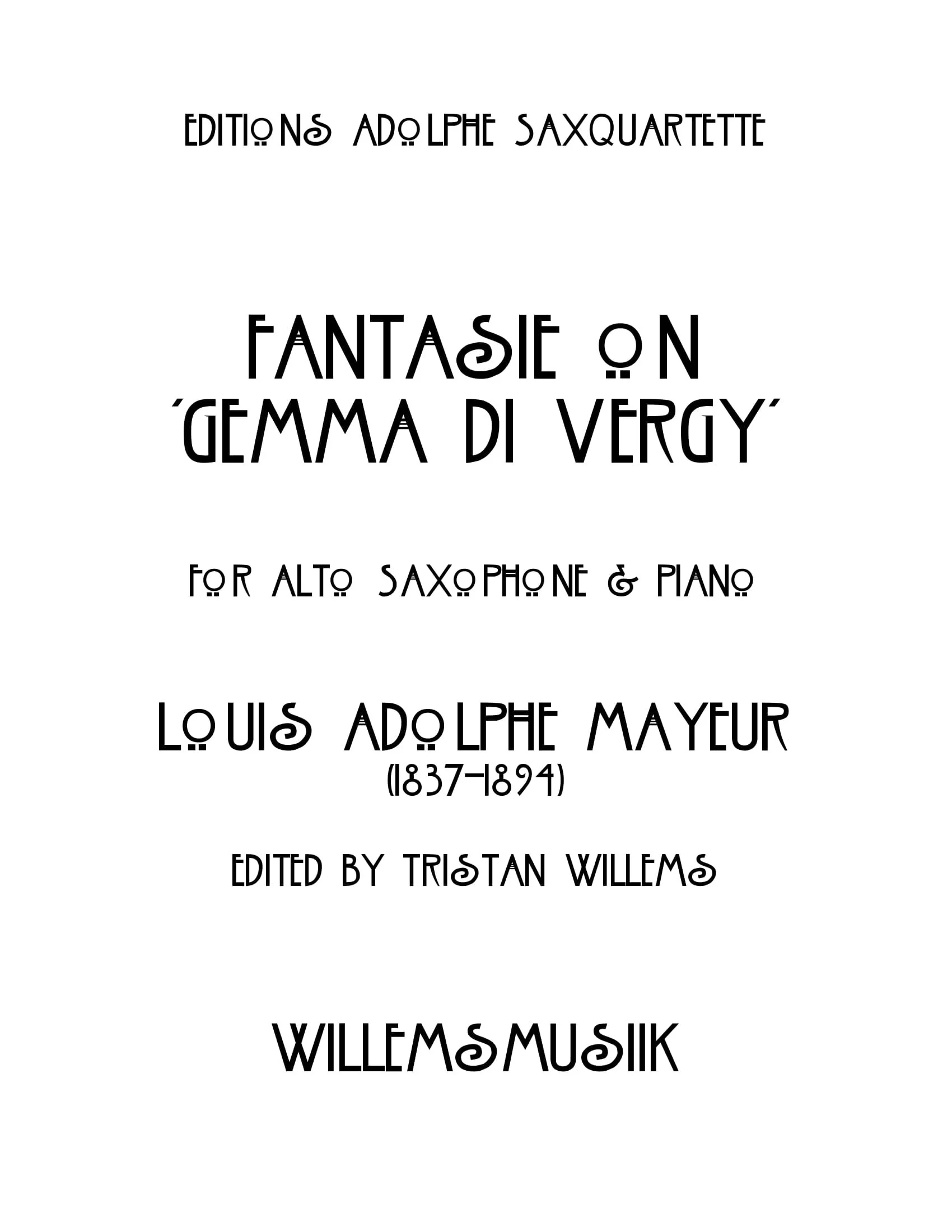 Louis Adolphe Mayeur - Fantasie on ‘Gemma di Vergy’