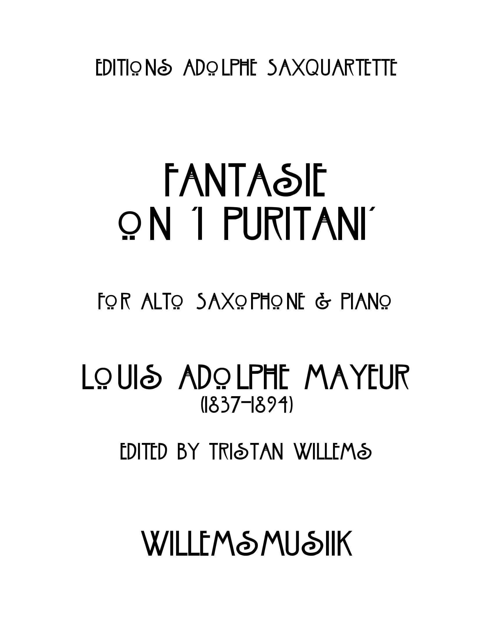 Louis Adolphe Mayeur - Fantasie on 'I Puritani'