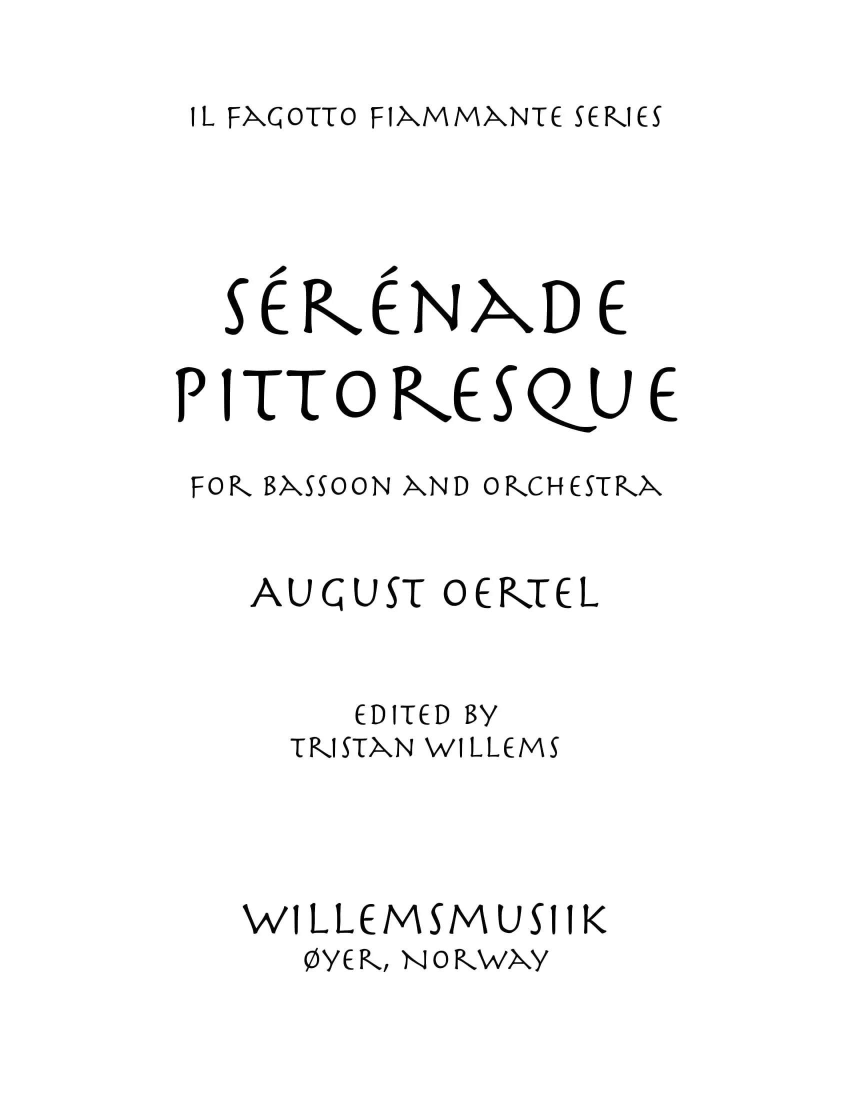 August Oertel - Serenade Pittoresque