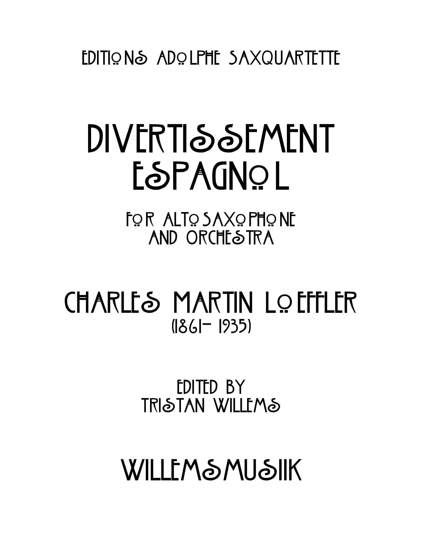 Charles Martin Loeffler - Divertissement Espagnol