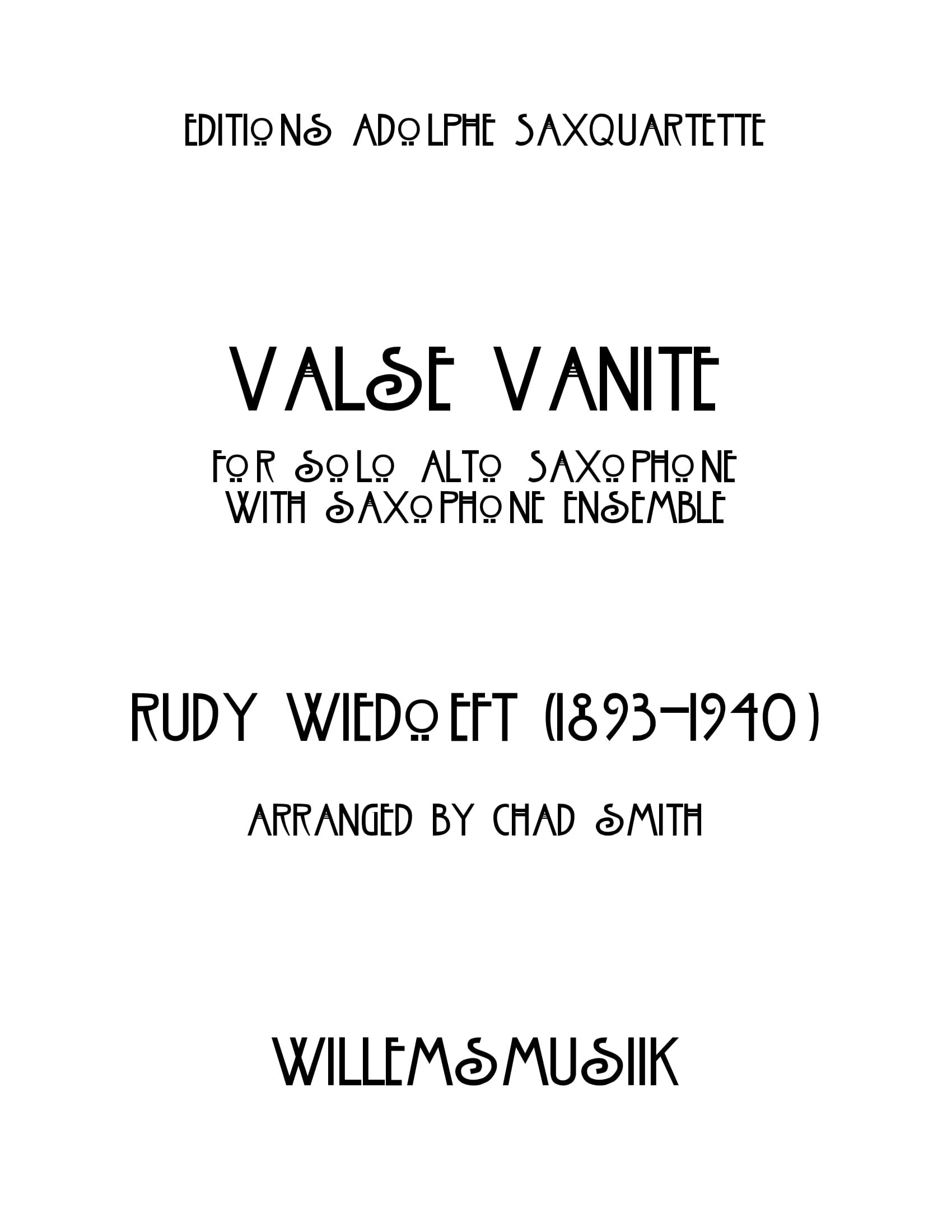 Wiedoeft/Smith - Valse Vanité