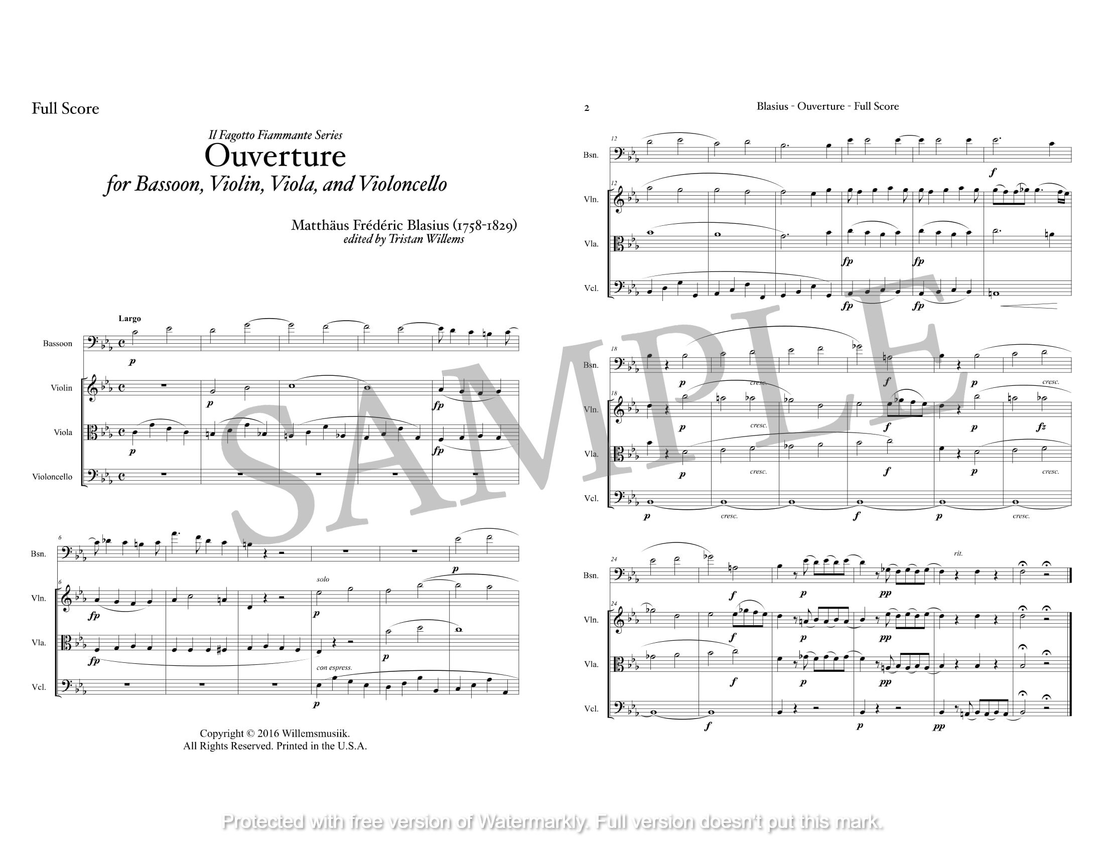 Matthäus Blasius - Ouverture