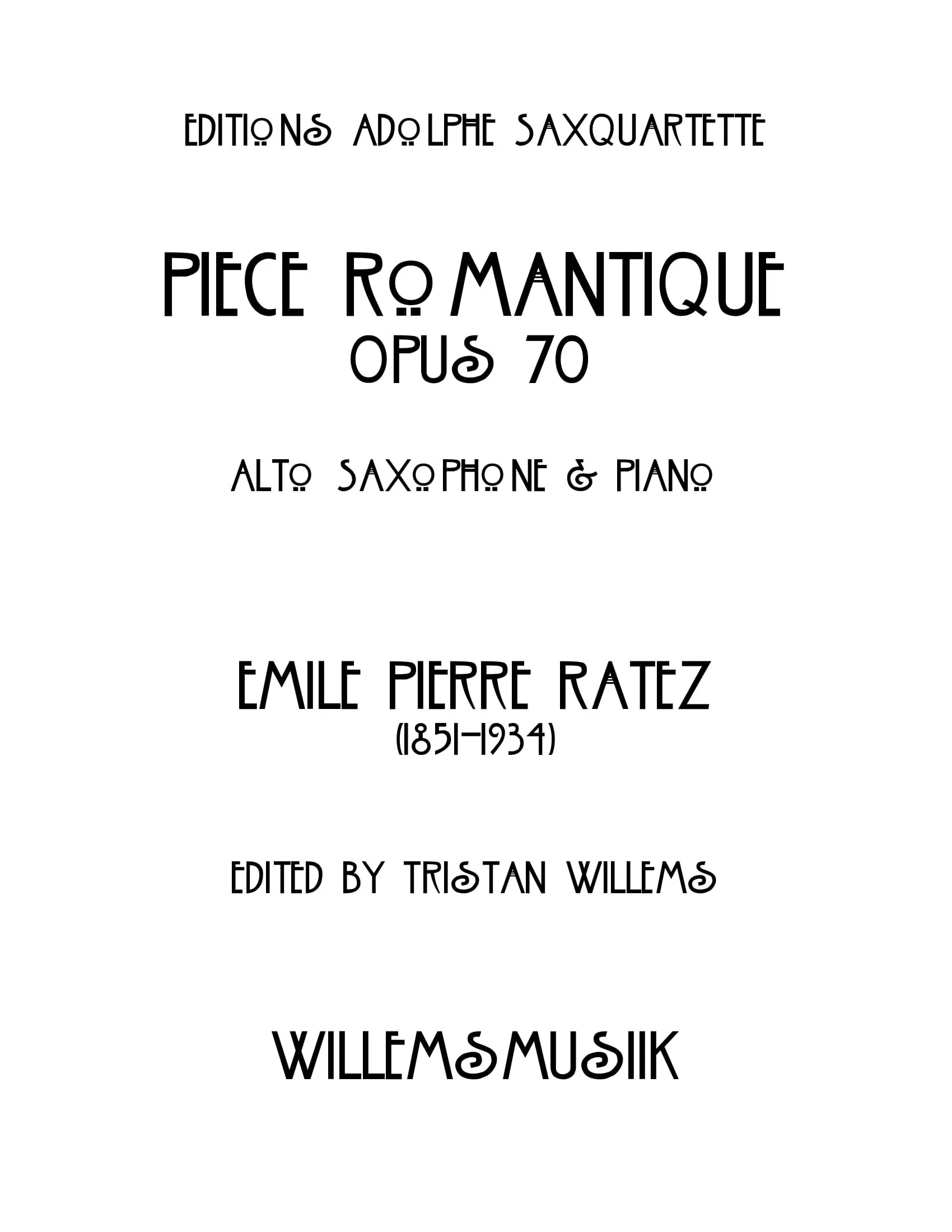 Emile Pierre Ratez - Piece Romantique