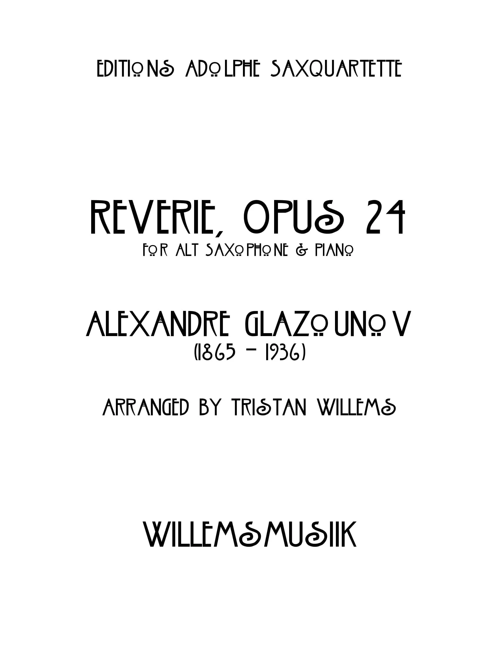 Alexandre Glazounov - Reverie, Opus 24