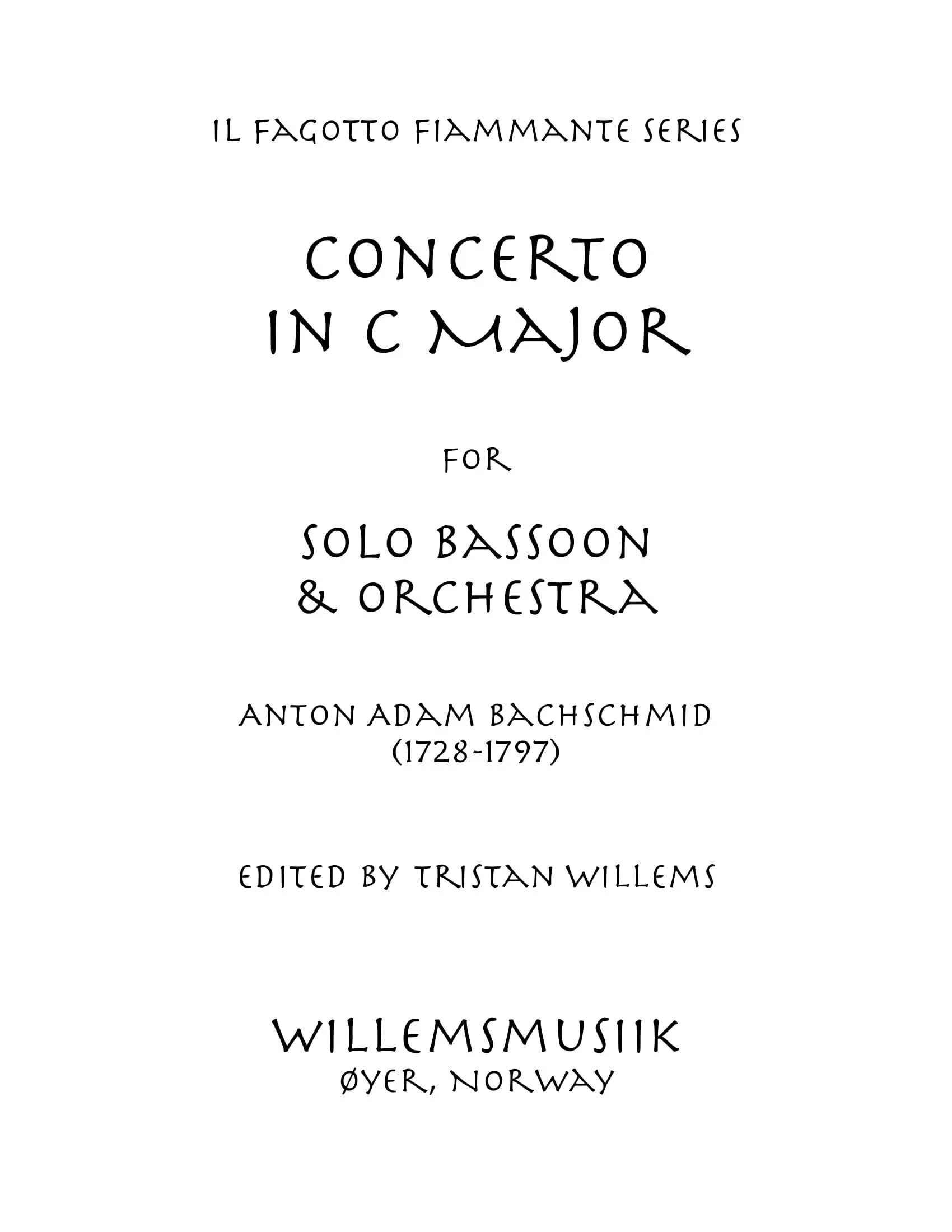 Anton Adam Bachschmid - Concerto in C Major (Reduction)