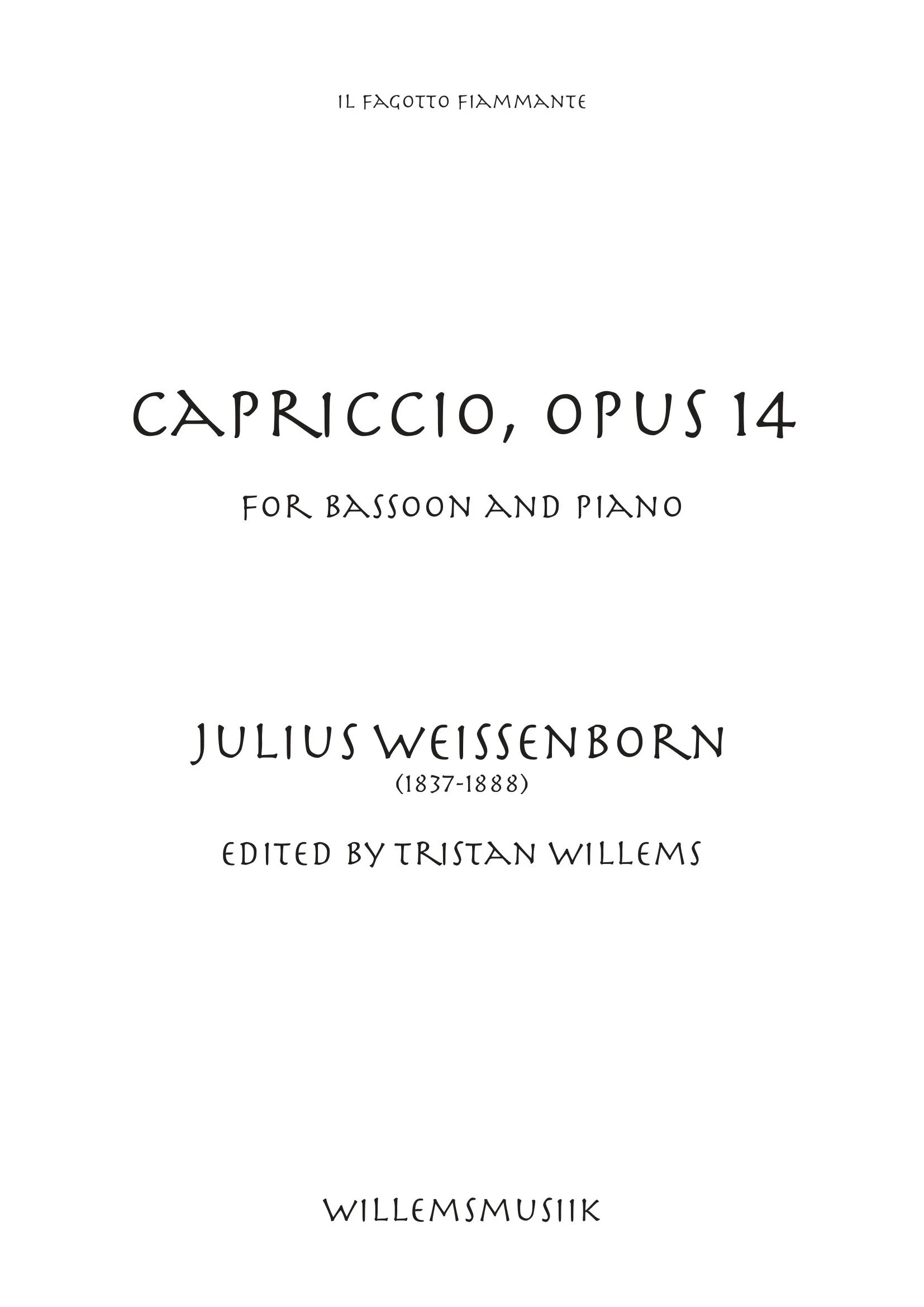 Julius Weissenborn - Capriccio, Opus 14