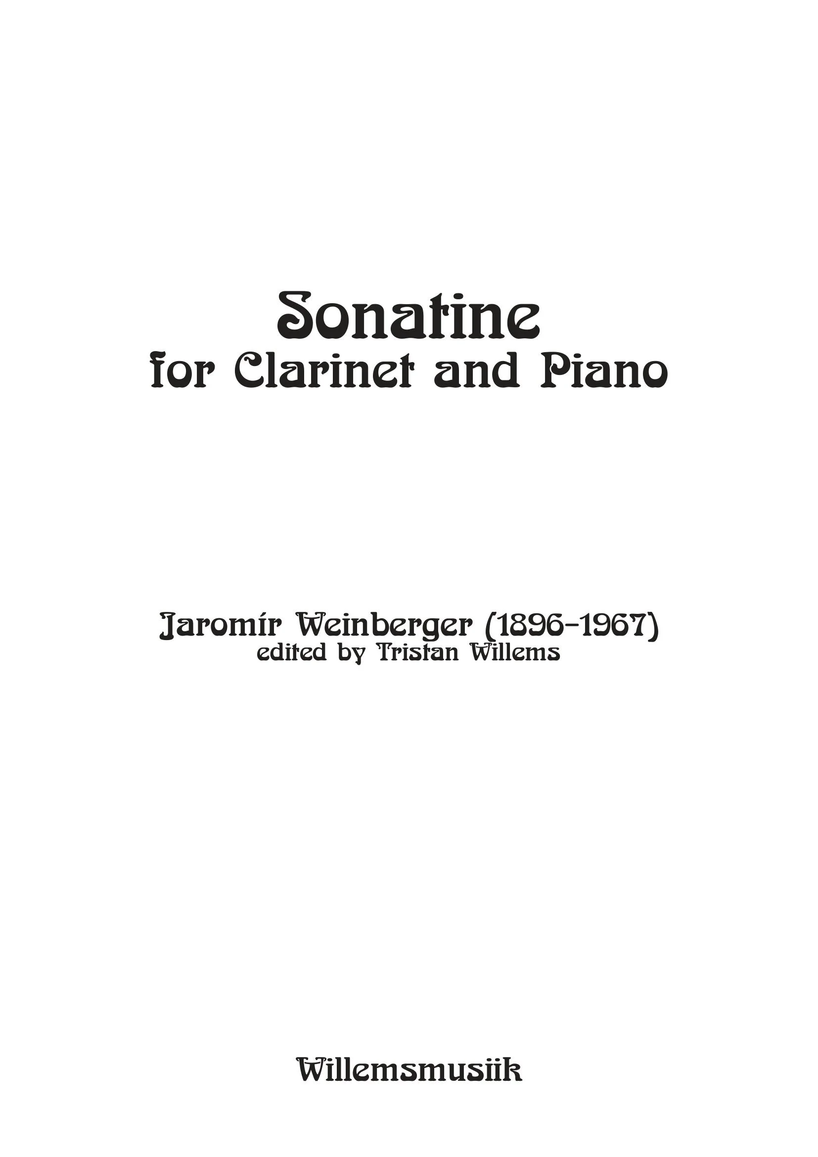 Jaromír Weinberger - Sonatine