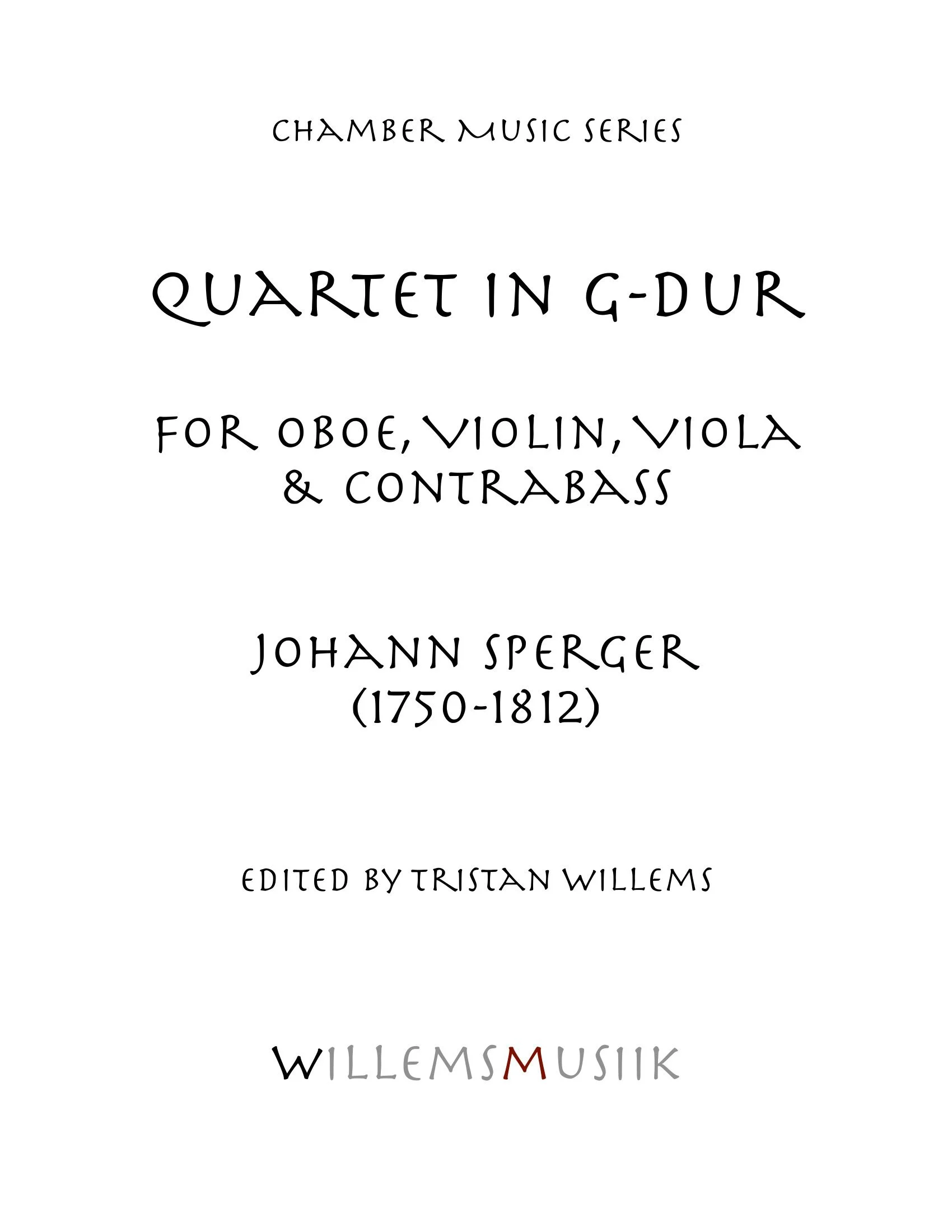 Johann	Sperger - Quartet in G-Dur