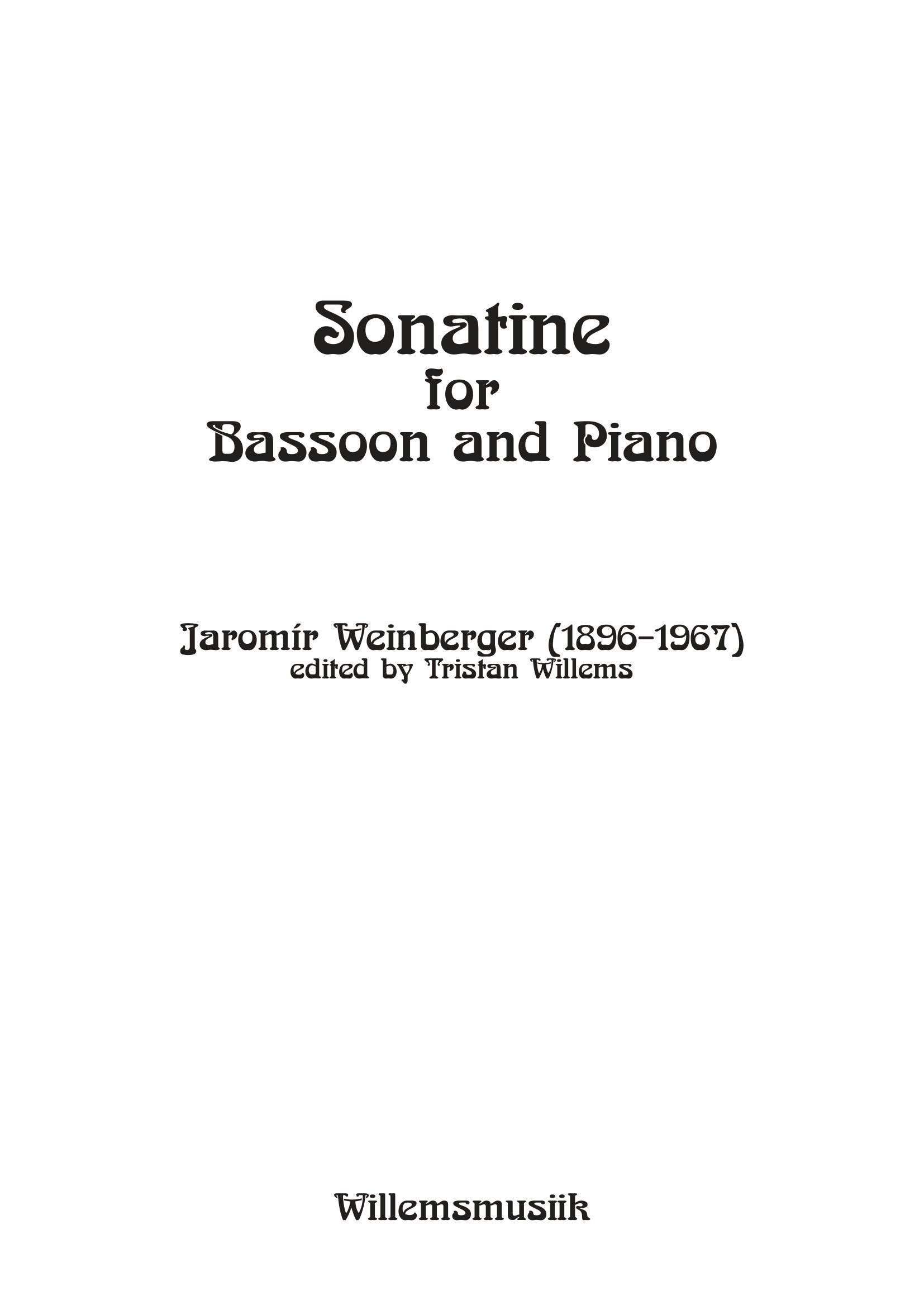 Jaromír	Weinberger	- Sonatine