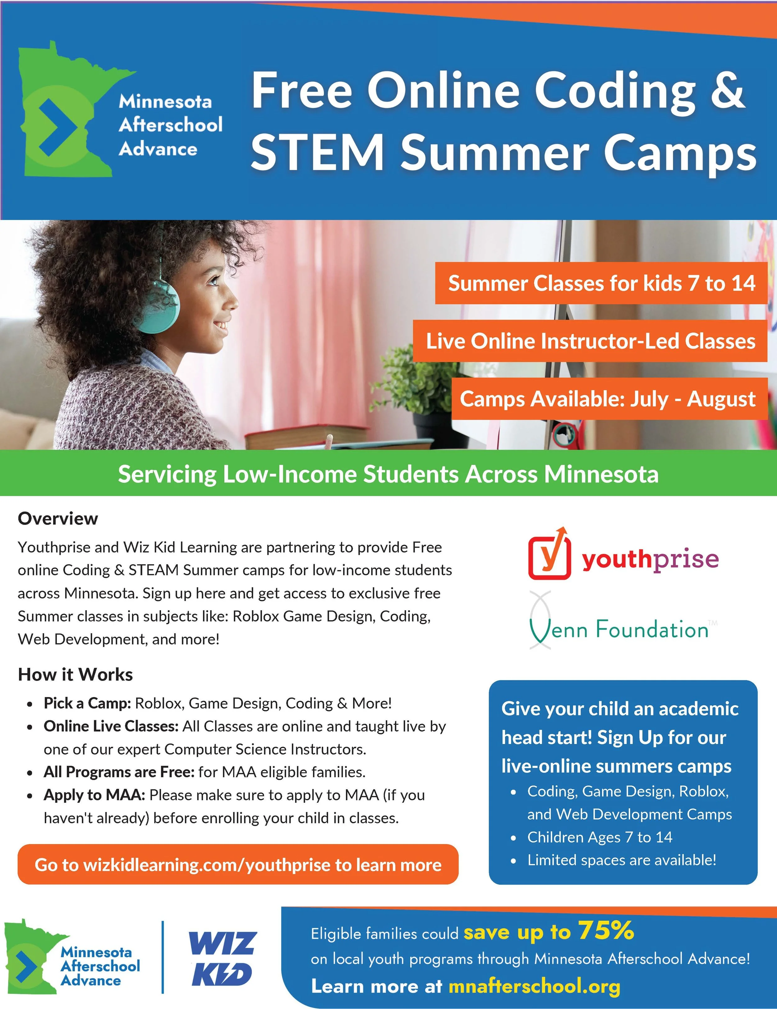 Wiz Kid Learning - Online Coding and STEAM Summer Camps — Minnesota  Afterschool Advance