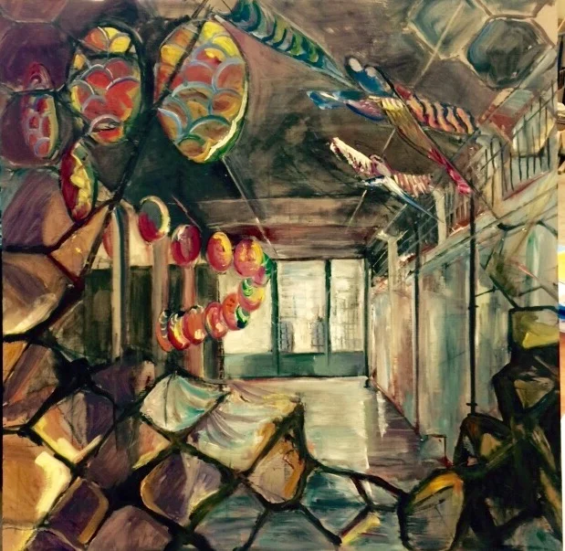 Dragon Kite in Alcatraz Oil 24 x24
