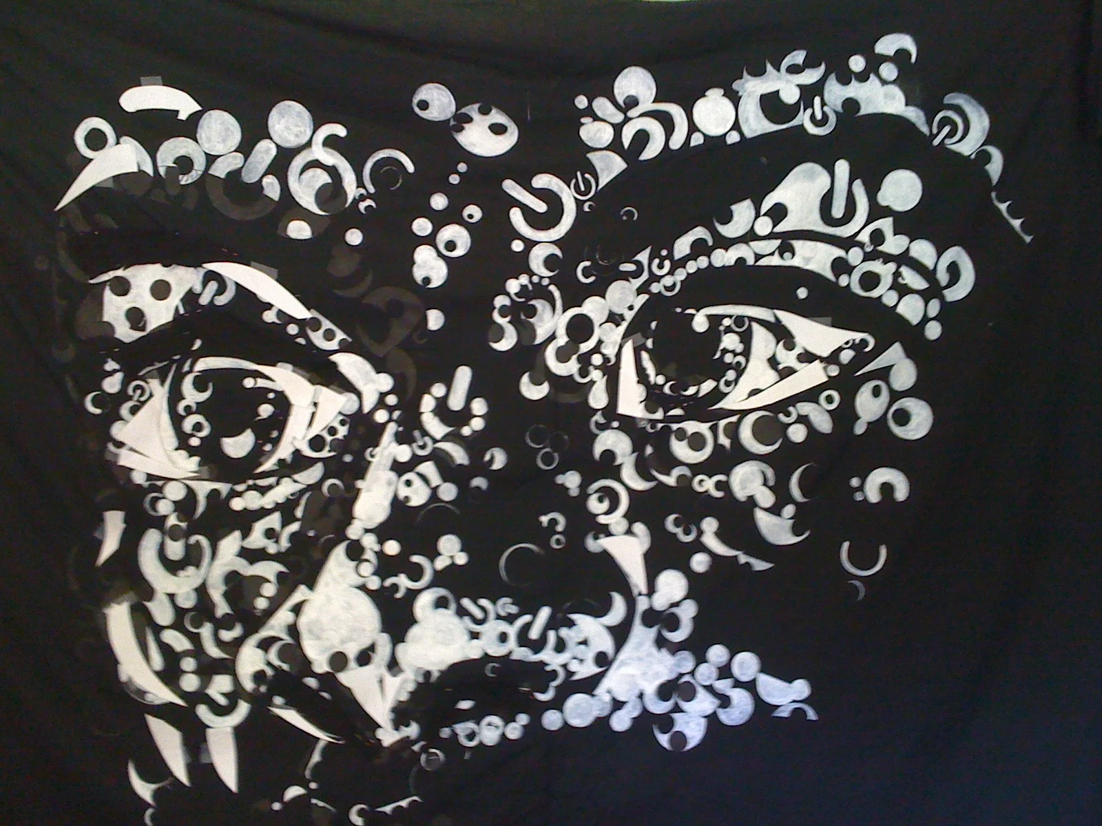 Black Lives Matter: 84x60 muslin, ink, acrylic 2007