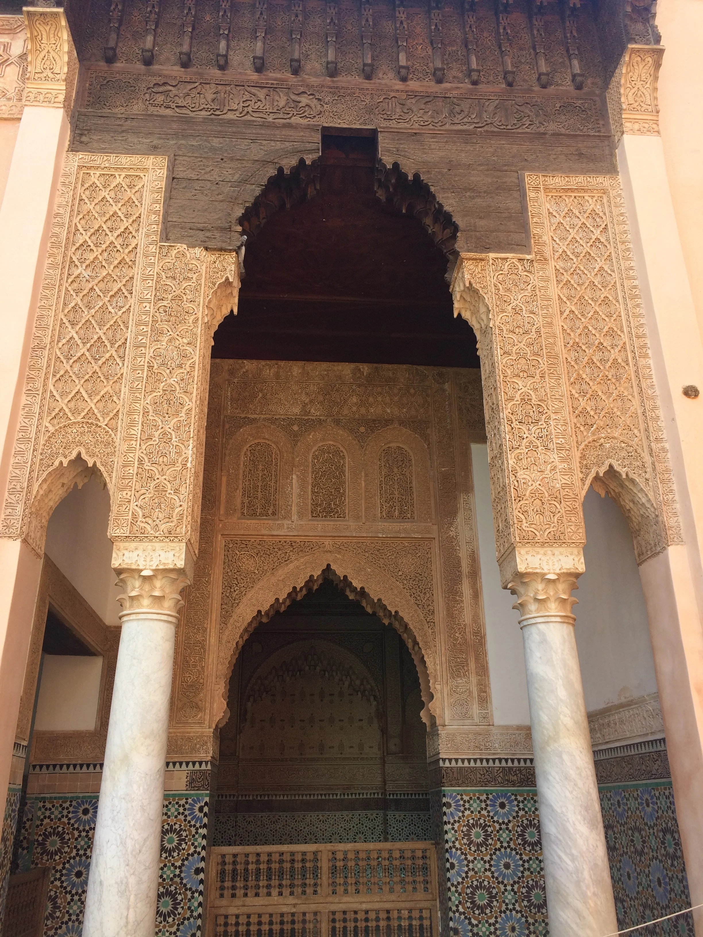 Stunning architecture surrounded us everywhere we went. Intricate tile and lattice work, Moorish-style doorways and lavishly landscaped gardens are all trademarks of the Moroccan design aesthetic.