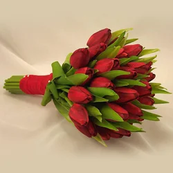 Classic Tulip Bridal Bouquet $120
