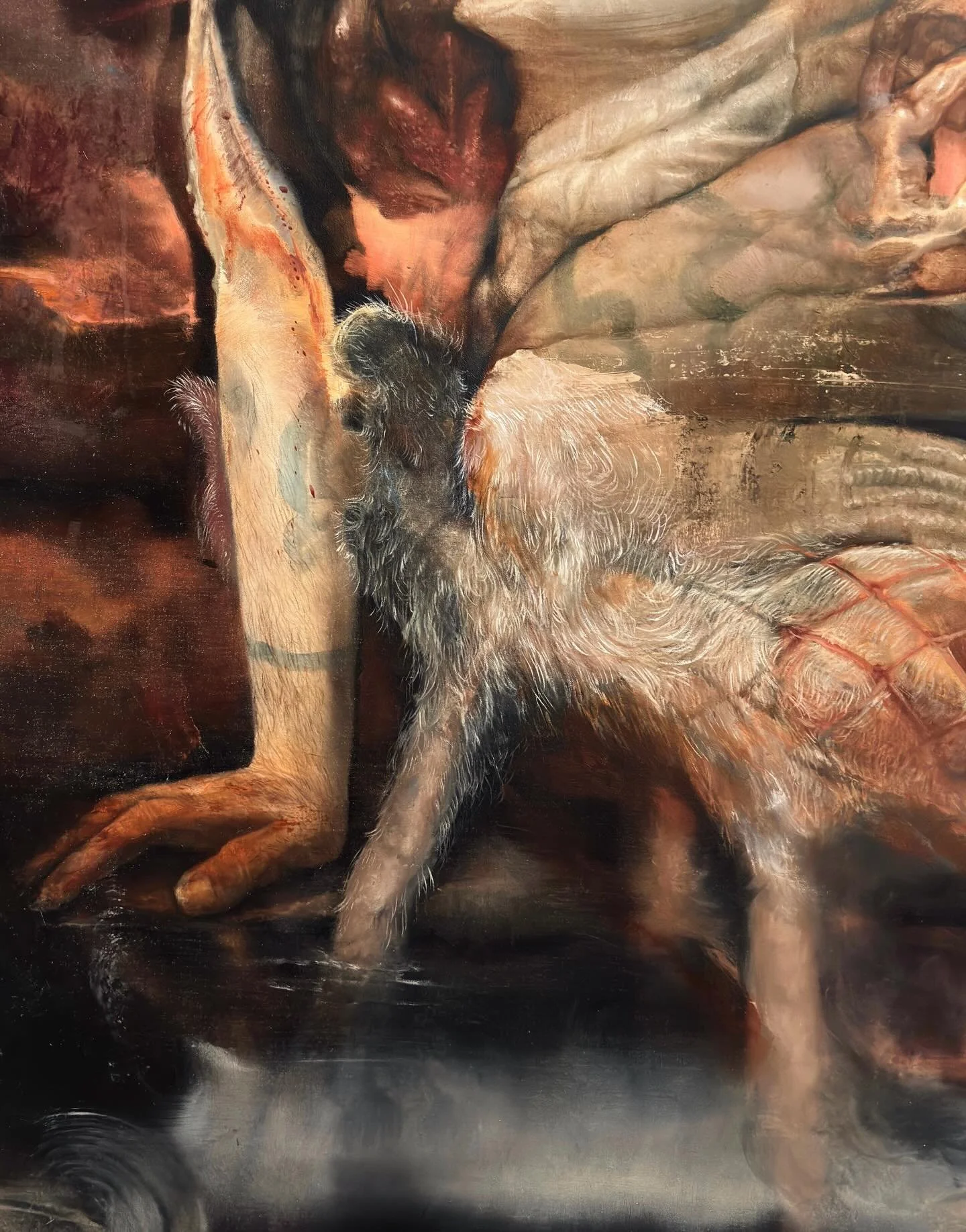 // &bull;&bull; h o l d (wip - detail) .
n o t e s f r o m t h e a n t h r o p o c e n e
.
#anthropocene #reality #painting #marioabela #victoriagozo