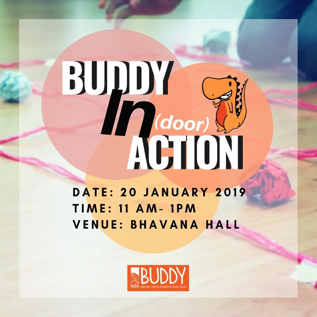 BUDDY Dhamma Session on 20 Jan at 11 am