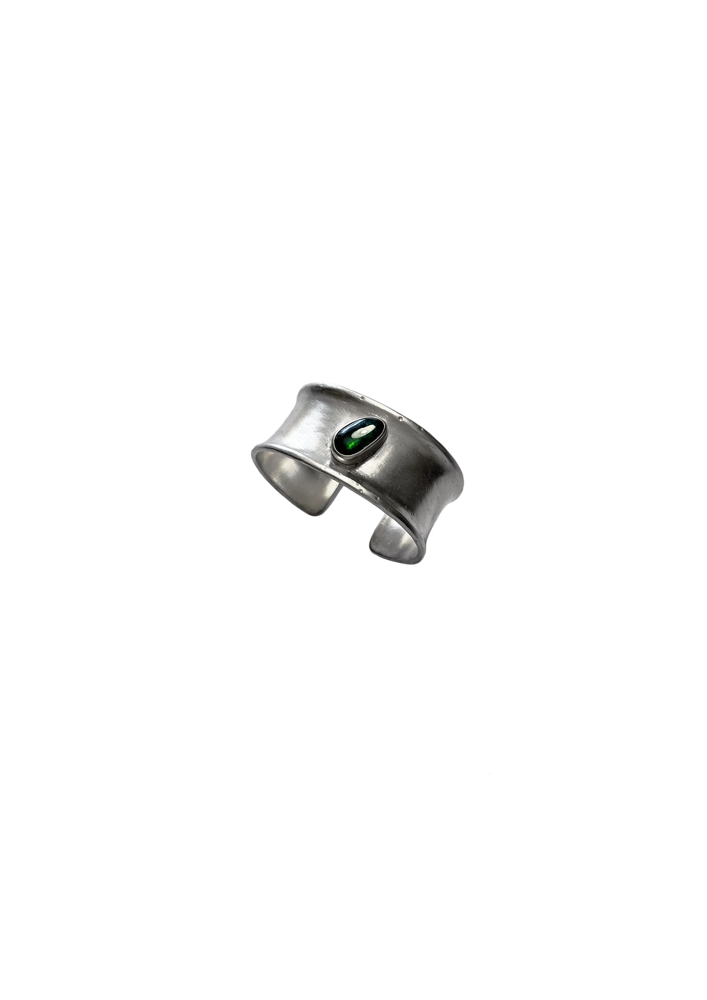 Tourmaline & Silver Cuff