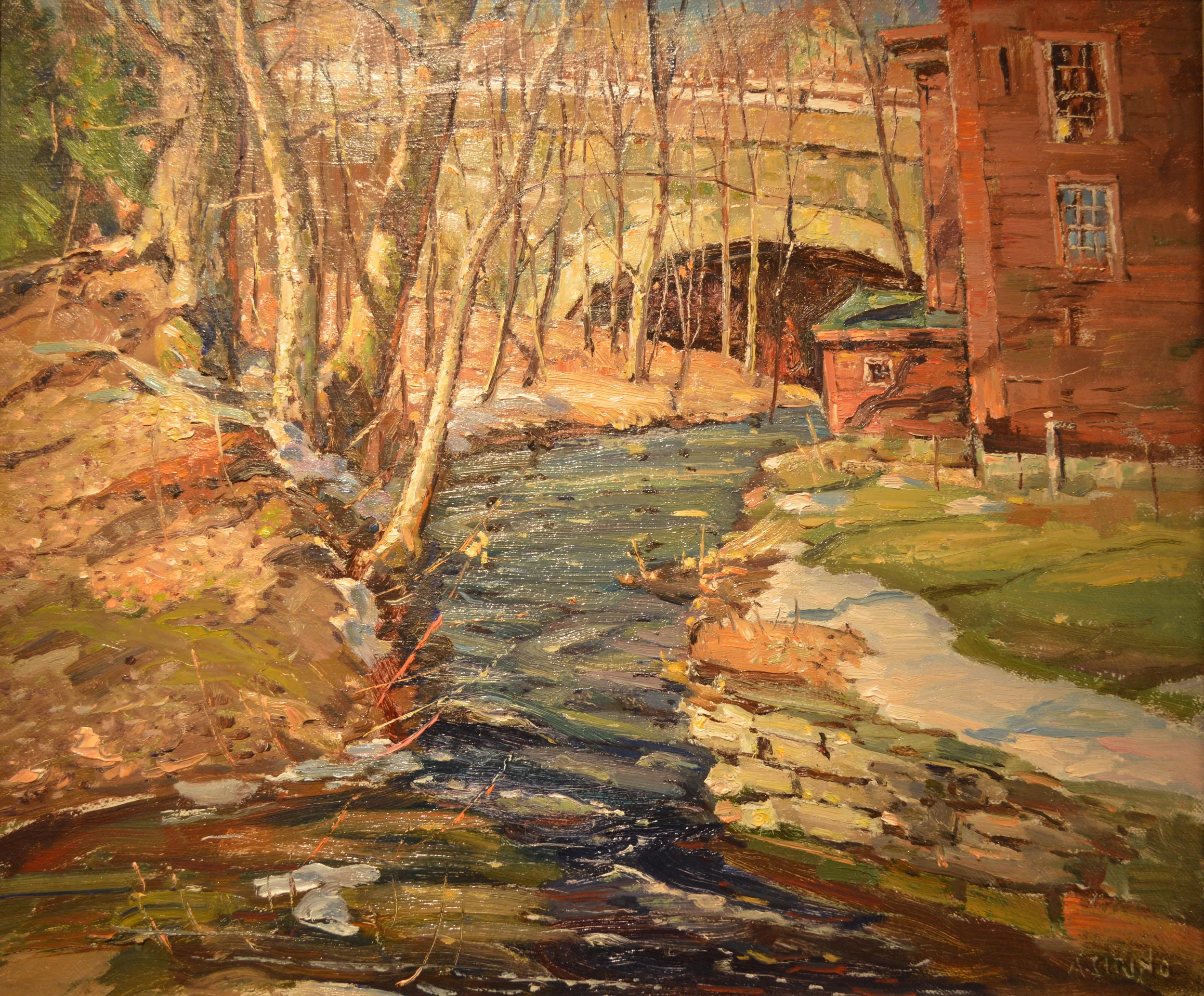   Antonio Cirino  (1888 – 1983),  House on Castle Lane, Pigeon Cove  Oil on canvas  RAA&amp;M Permanent Collection  