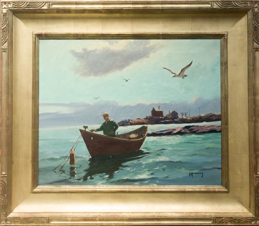 Lot : 41/212 - Lone Fisherman in Dory