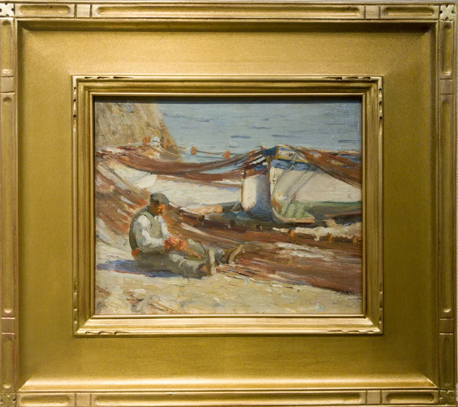 Lot : 49/212 - Mending the Nets (c.1914)