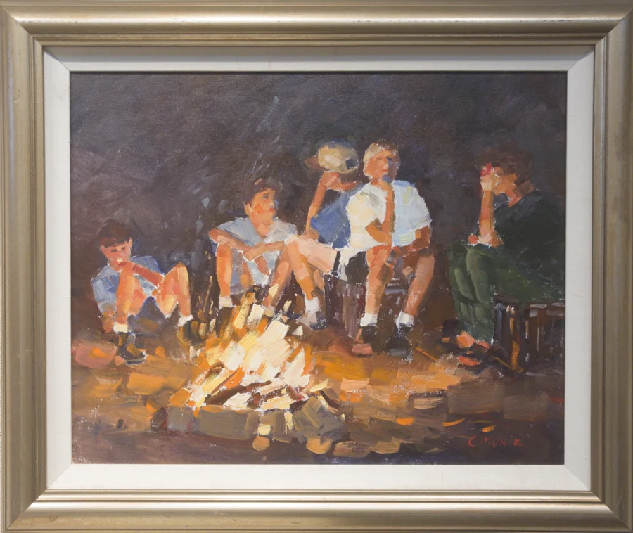 Lot: 88/212 - Boys Around Campfire